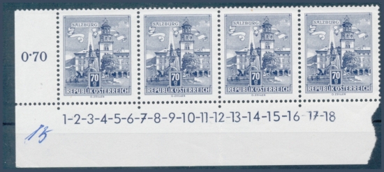 Briefmarke mit Symbolzahl(en)